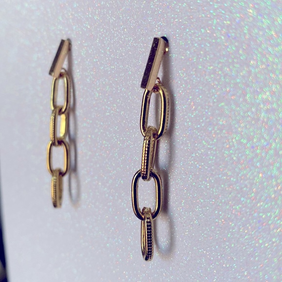 Bar & Chain Earrings - Picture 3 of 4